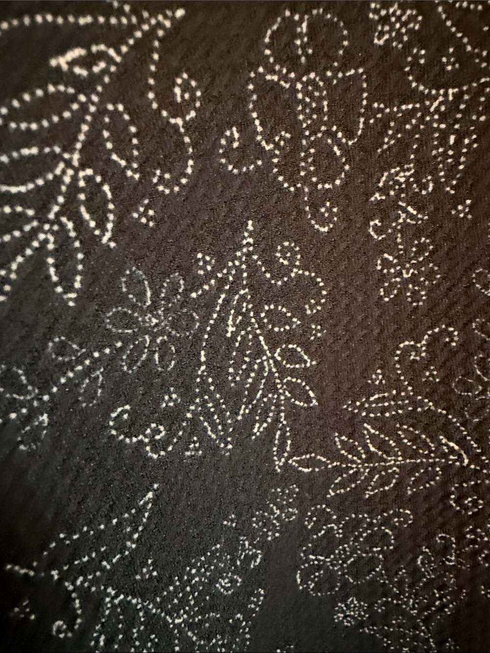 LuLaRoe Black Midi Dress with Light Gray Floral Print - Picture 3 of 6